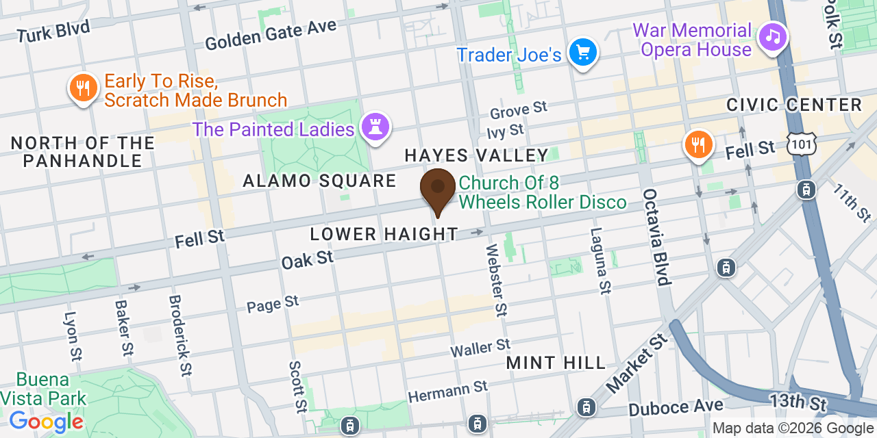 Map showing The Center SF