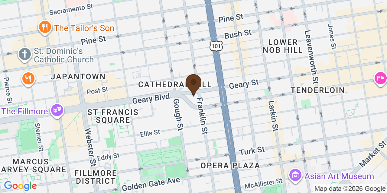 Map showing First Unitarian Church