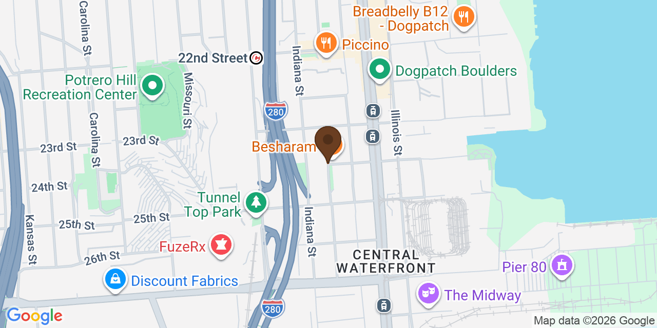 Map showing Mystic SF