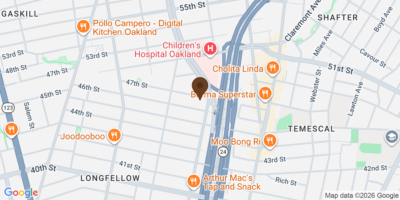 Map showing Lovely Day Oakland